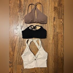 Trendy Women's Crop Tops - Black, Brown, and Cream